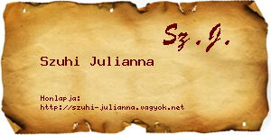 Szuhi Julianna névjegykártya